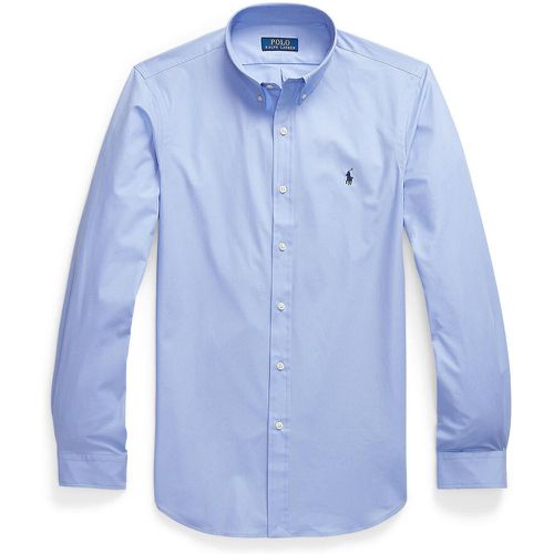 Embroidered Logo Chino Shirt in Cotton and Slim Fit - Polo Ralph Lauren - Modalova