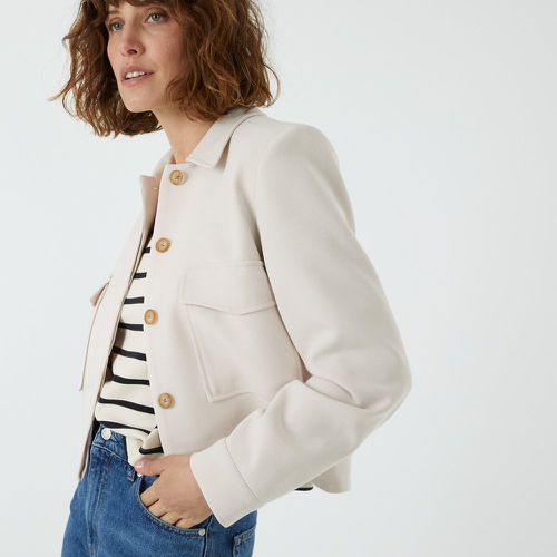 Recycled Buttoned Cropped Jacket - LA REDOUTE COLLECTIONS - Modalova