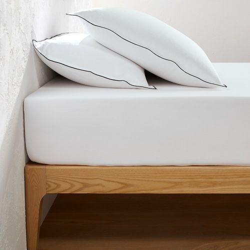 Victor Plain 100% Washed Cotton Satin 300 Thread Count Fitted Sheet - LA REDOUTE INTERIEURS - Modalova
