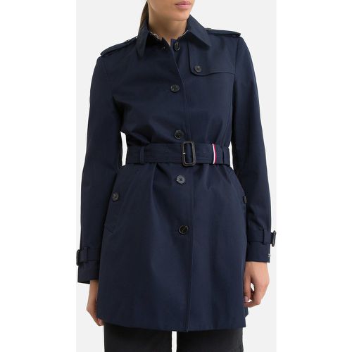 Mid-Length Trench Coat in Cotton with Button Fastening, Mid-Season - Tommy Hilfiger - Modalova