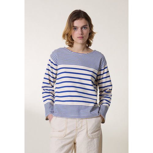 Thill Striped Cotton T-Shirt with Long Sleeves - LEON & HARPER - Modalova