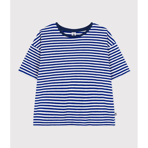 Striped Cotton Boxy T-Shirt - PETIT BATEAU - Modalova