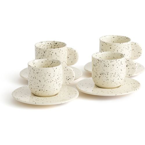 Set of 4 Meti Speckled Stoneware Cups and Saucers - LA REDOUTE INTERIEURS - Modalova