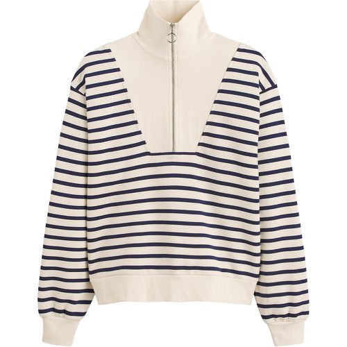 Half Zip Sweatshirt in Breton Cotton - LA REDOUTE COLLECTIONS - Modalova