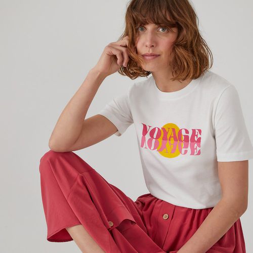 Printed Cotton T-Shirt with Crew Neck - LA REDOUTE COLLECTIONS - Modalova