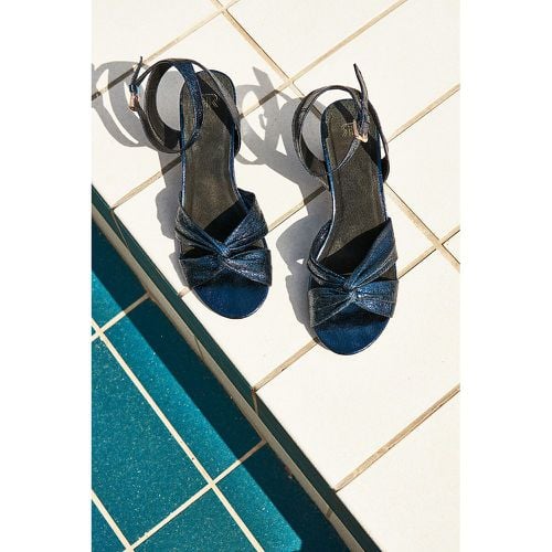 Wide Fit Metallic Sandals with Block Heel - LA REDOUTE COLLECTIONS PLUS - Modalova