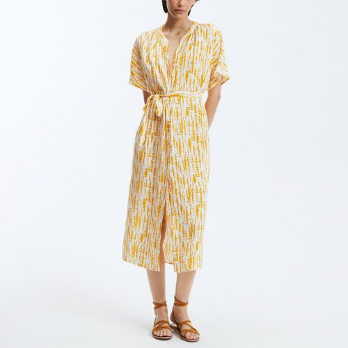 Printed Kaftan Maxi Dress with Short Sleeves - Vila - Modalova