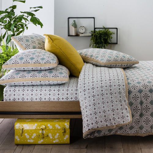 Salernes Tile Print 100% Cotton Fitted Sheet - LA REDOUTE INTERIEURS - Modalova