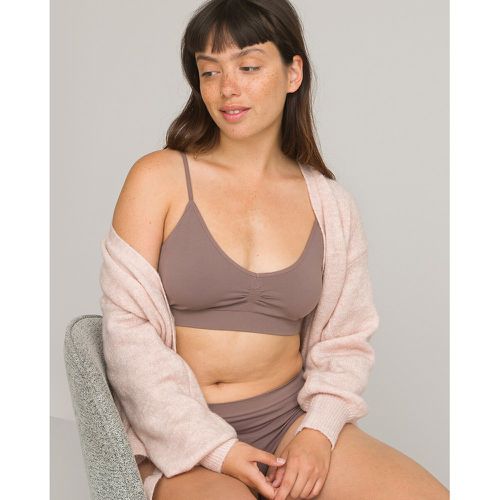 Milky Seamless Bralette with Shoestring Straps - LA REDOUTE COLLECTIONS - Modalova