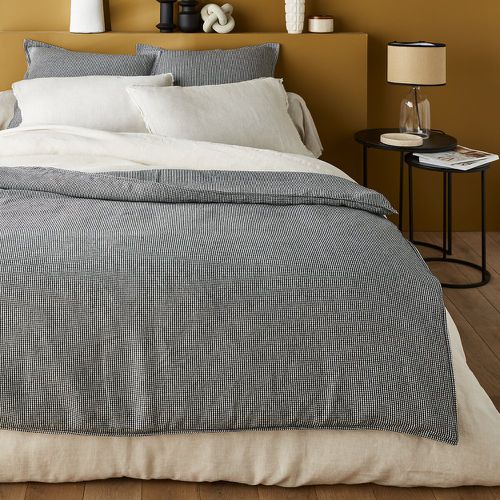 Linot Checked 100% Washed Linen Quilt Cover - LA REDOUTE INTERIEURS - Modalova