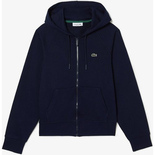 Embroidered Logo Zipped Hoodie in Cotton Mix - Lacoste - Modalova