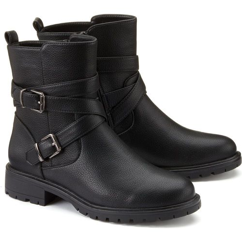 Biker Ankle Boots with Flat Heel - LA REDOUTE COLLECTIONS - Modalova