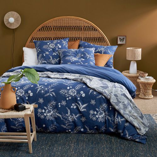 Balina Floral Embroidered Washed Linen & Cotton Duvet Cover - LA REDOUTE INTERIEURS - Modalova