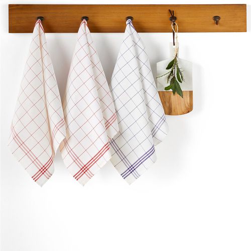 Set of 3 Colas Checked Cotton & Linen Kitchen Towels - LA REDOUTE INTERIEURS - Modalova