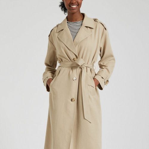 Long Trench Coat with Tie-Waist - Only Petite - Modalova