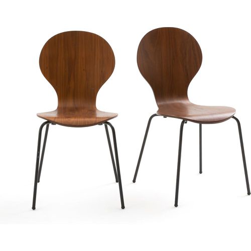 Set of 2 Watford Walnut Veneer Stackable Chairs - LA REDOUTE INTERIEURS - Modalova