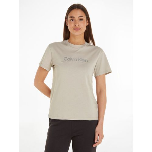Cotton Crew Neck T-Shirt with Short Sleeves - Calvin Klein - Modalova
