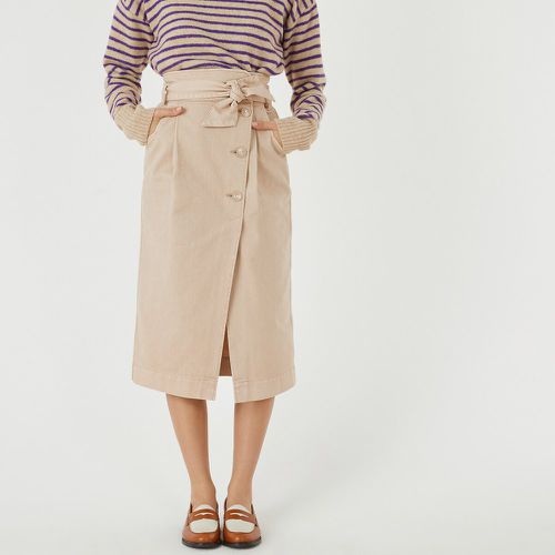 Cotton Buttoned Wrapover Skirt with Tie Waist - LA REDOUTE COLLECTIONS - Modalova