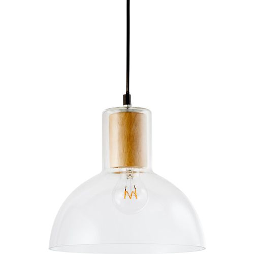 Lizia 24.5cm Glass & Wood Ceiling Lightshade - LA REDOUTE INTERIEURS - Modalova