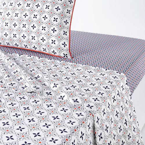 Zehia Tiled 100% Cotton Flat Sheet - LA REDOUTE INTERIEURS - Modalova