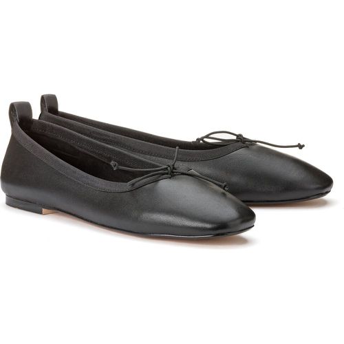 Leather Ballet Flats with Bow Detail - LA REDOUTE COLLECTIONS - Modalova