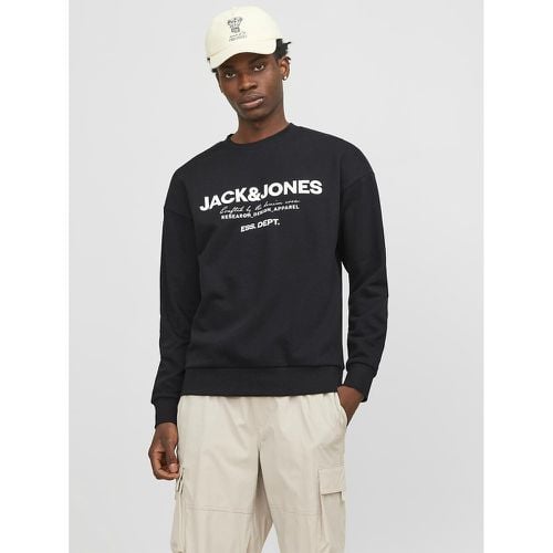Logo Print Sweatshirt in Cotton Mix with Crew Neck - jack & jones - Modalova