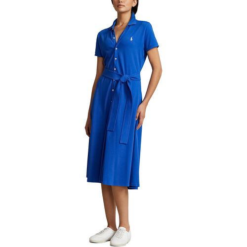 Stretch Cotton Polo Dress with Short Sleeves - Polo Ralph Lauren - Modalova