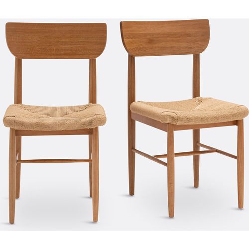 Set of 2 Andre Solid Oak Chairs with Braided Seats - LA REDOUTE INTERIEURS - Modalova