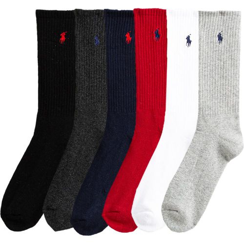 Pack of 6 Pairs of Socks in Cotton Mix - Polo Ralph Lauren - Modalova