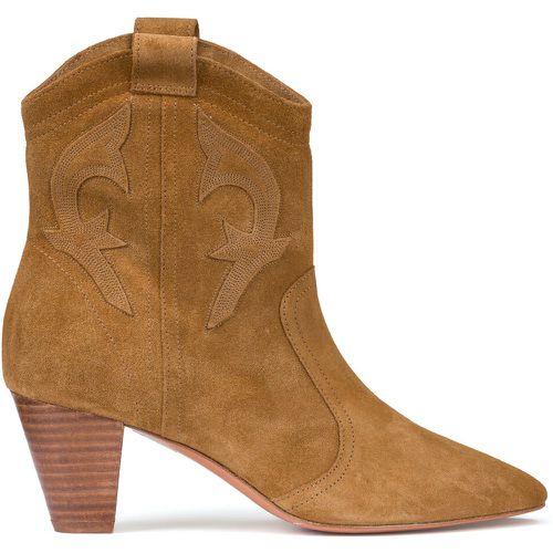 Casey Suede Ankle Boots with Stack Heel and Pointed Toe - BA&SH - Modalova