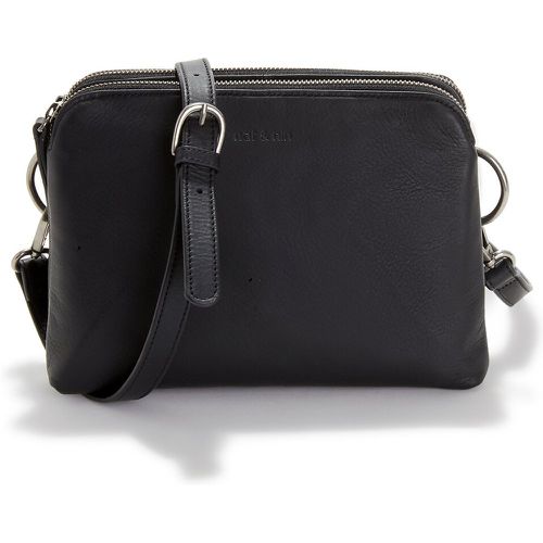 Nael Leather Camera Handbag with Double Compartment and Shoulder/Crossbody Strap - NAT & NIN - Modalova