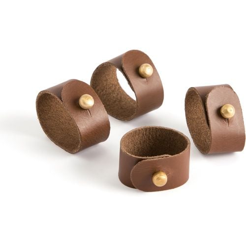 Skorza Buffalo Leather Napkin Rings, Set of 4 - LA REDOUTE INTERIEURS - Modalova
