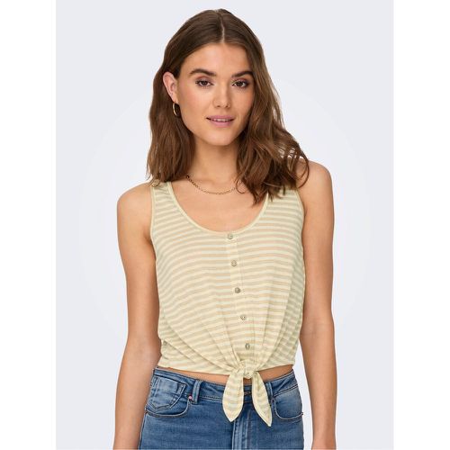 Cropped Tie-Front T-Shirt - Only - Modalova