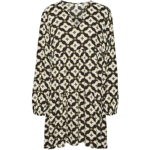 Graphic Print Mini Dress with V-Neck - Vero Moda - Modalova