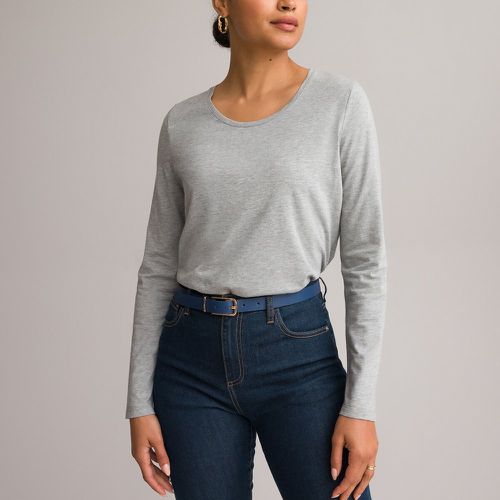 Cotton Mix T-Shirt with Long Sleeves and Crew Neck - Anne weyburn - Modalova