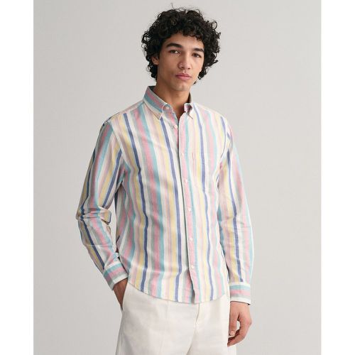 Striped Oxford Cotton Shirt - Gant - Modalova