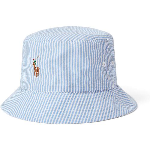Reversible Bucket Hat in Cotton Seersucker - Polo Ralph Lauren - Modalova