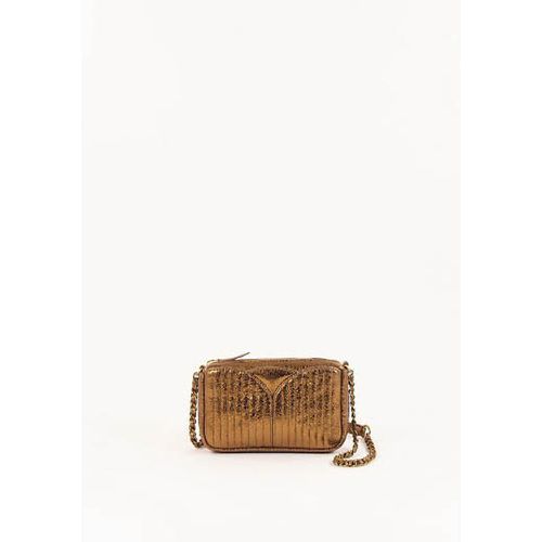 Divinou Shoulder Bag in Metallic Quilted Leather - SESSUN - Modalova