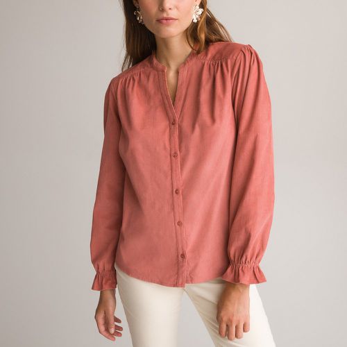 Corduroy Mandarin Collar Shirt with Long Sleeves - Anne weyburn - Modalova
