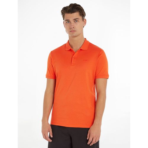 Cotton Polo Shirt in Slim Fit with Short Sleeves - Calvin Klein - Modalova