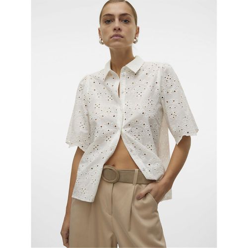 Broderies Anglaise Cotton Blouse with Wide Sleeves - Vero Moda - Modalova