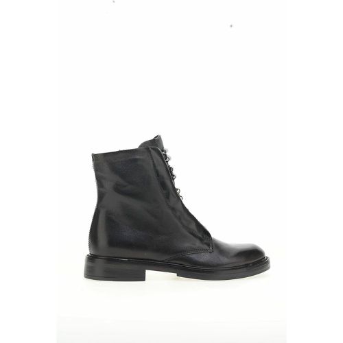 Leather Ankle Boots with Concealed Laces - MJUS - Modalova