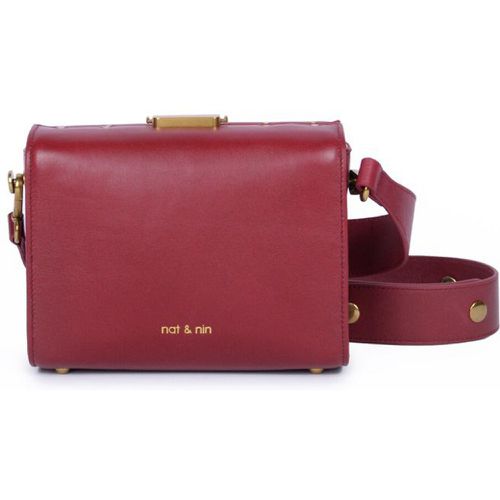 Daisy Leather Box Bag with Shoulder Strap - NAT & NIN - Modalova