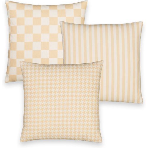Set of 3 Matto 40 x 40cm 100% Cotton Cushion Covers - LA REDOUTE INTERIEURS - Modalova