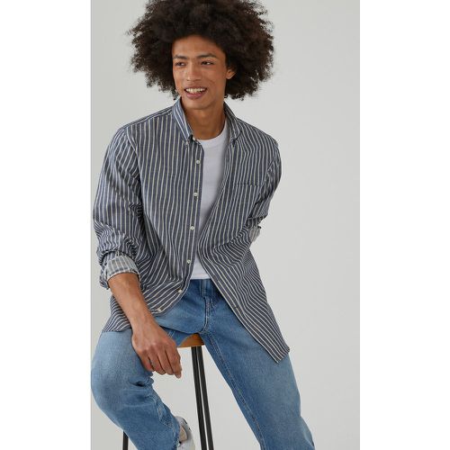 Striped Cotton Shirt in Regular Fit with Button-Down Collar - LA REDOUTE COLLECTIONS - Modalova