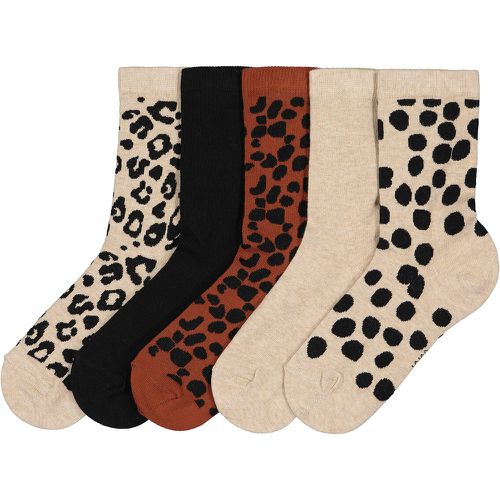 Pack of 5 Pairs of Crew Socks in Cotton Mix - LA REDOUTE COLLECTIONS - Modalova