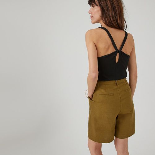 Ribbed Vest Top with Crossover Open Back - LA REDOUTE COLLECTIONS - Modalova