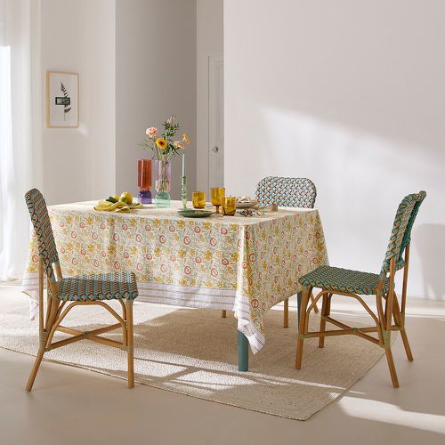 Cyrille Floral 100% Washed Cotton Tablecloth - LA REDOUTE INTERIEURS - Modalova