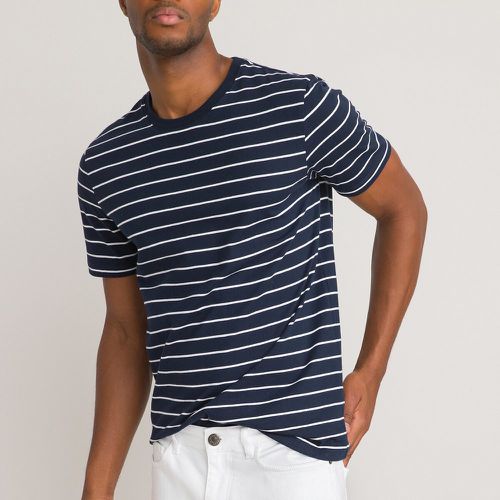 Striped Organic Cotton T-Shirt with Crew Neck and Short Sleeves - LA REDOUTE COLLECTIONS - Modalova
