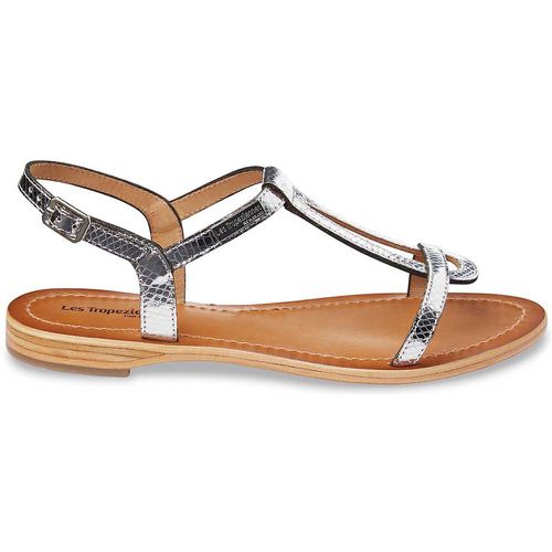 Hamat Leather Flat Sandals with Faux Snakeskin - LES TROPEZIENNES PAR M BELARBI - Modalova